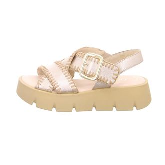 Gabor Platform Sandaal - Dames - Schoenen - Geel - Maat: 41 EU Leer