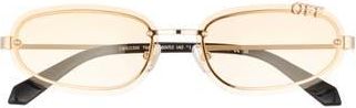 Off-white Miami Gradient Oval Sunglasses in Gold Gradient Brown at Nordstrom Rack