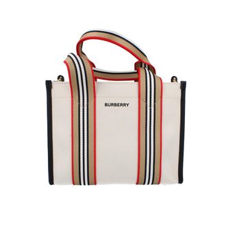 Burberry Womens Mini Canvas Tote Bag - Natural - One Size