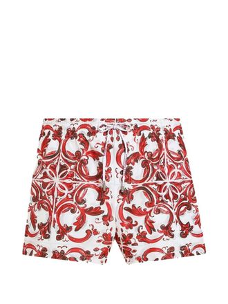 Dolce & Gabbana Badeanzug mit Majolika-Print von Dolce & Gabbana