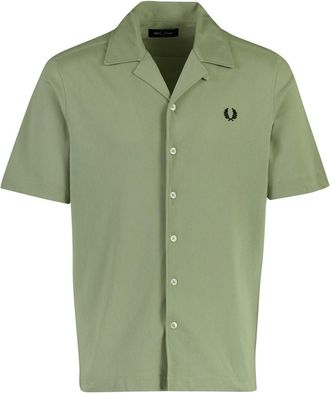 Fred Perry Groene doorknoop polo Fred Perry