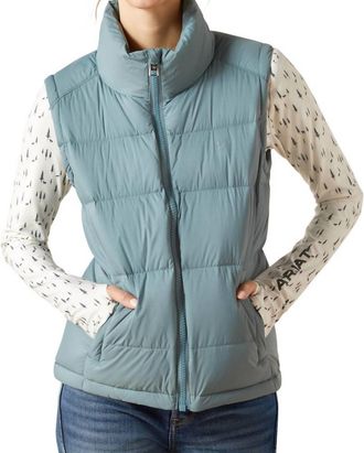 Ariat Ultrapuff Down Vest In Steel Sage
