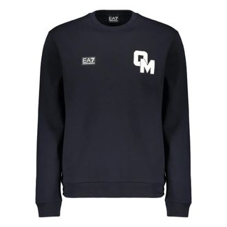 Emporio Armani Felpa in Cotone con Logo - - Sweatshirts & Hoodies - Uomo - Blu - M