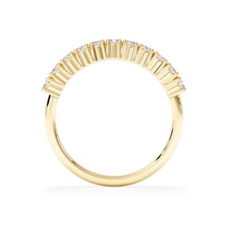 The Diamond Store Twilight Lab Diamond 0.50ct H/SI Half Eternity Ring in 18K Gold Vermeil