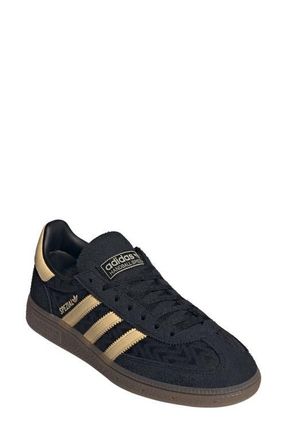 adidas Handball Spezial Sneaker in Core Black/Orange Tint/Gum5 at Nordstrom, Size 10.5