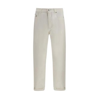 Brunello Cucinelli Uomo, Jeans, Bianco, S, new