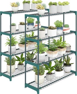 OEM Soporte Para Plantas, Estructura Robusta, Material Duradero, Verde, 90x28x104 Cm