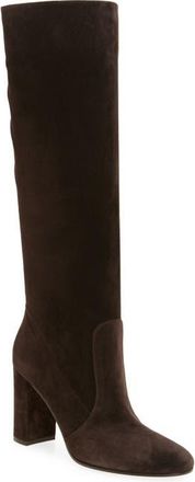 Gianvito Rossi Block Heel Tall Boot in Moka at Nordstrom, Size 9.5Us