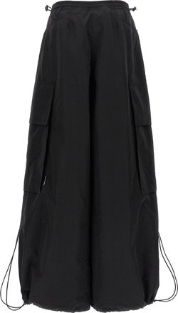 Palm Angels Womens Black Polyamide Casual Pants