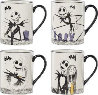 Lenox Set Of 4 Nightmare Before Christmas Mugs