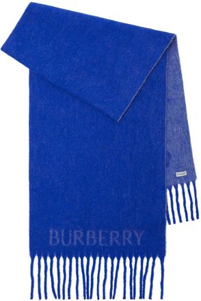 Burberry Equestrian Knight felted scarf - unisex - Alpaca Wool/Mohair/Polyamide/Wool - One Size - Blue