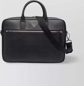Emporio Armani logo briefcase bag