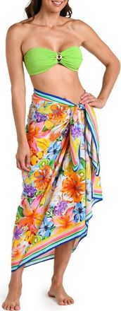 La Blanca Flora De Fruta Cover-Up Sarong in Blue/green Multi at Nordstrom