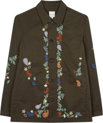 Paul Smith Camicia con ricamo - Verde