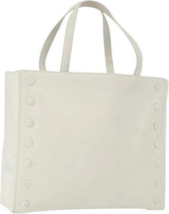 Celine Pre-owned Tote Bags, female, White, Size: ONE SIZE Pre-owned Vintage Leather Tote Bag