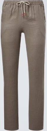 Kiton Linen slim pants