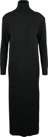 Alpha Studio Long Knit Dress With High Neck And Fluid Silhouette