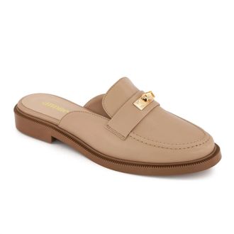 Andrea Womens Moccasin Clogs In Beige