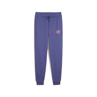 Puma Trainingshose PUMA CLASS SWEATPANTS TR G, Damen, Gr. 128, N-Gr, blau (blau crystal), Sweatware, Obermaterial: 68% Baumwolle, 32% Polyester, bedruckt, 