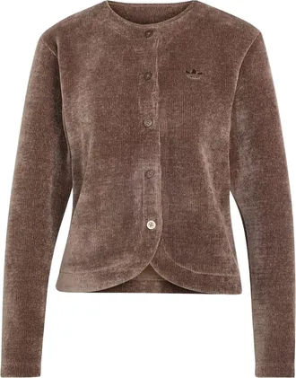 adidas (WMNS) adidas Prem Ess Chenille Button Up Cardigan Asia Sizing Earth Strata LF6544