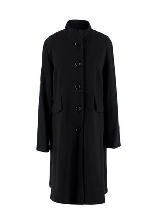 Battistoni Black Cashmere Long Coat Size XL