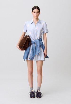 Claudie Pierlot Robe satin fleurs