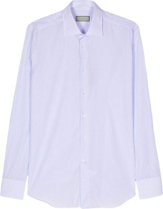 Canali checked cotton shirt - men - Cotton - 39 - Blue