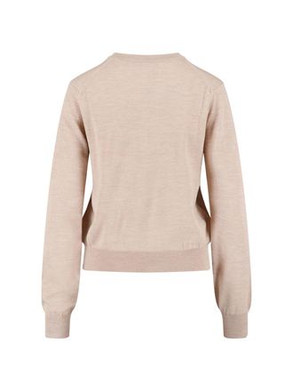 Maison Kitsun&eacute; Womens Sweaters Beige Wool
