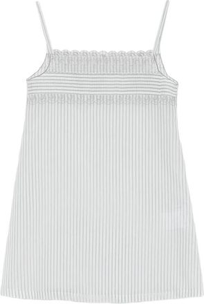 Low Classic Striped Lace Mini Dress