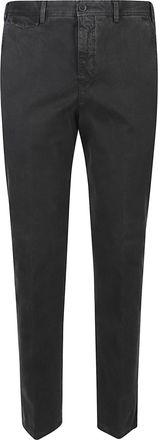 Pantaloni Torino Master Flat Front Black Cotton Pants