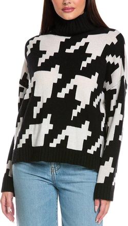 Brodie Hayley Houndstooth Roll Neck Sweater