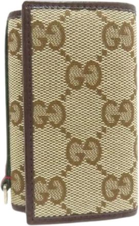 Gucci Pre-owned Canvas Sleutelhanger - Dames - Vintage Accessoires - Bruin - ONE Size - Vintage