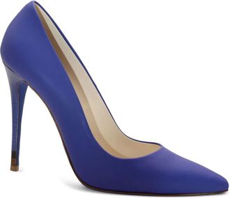 Fendi suede pointed-toe pumps - Blue