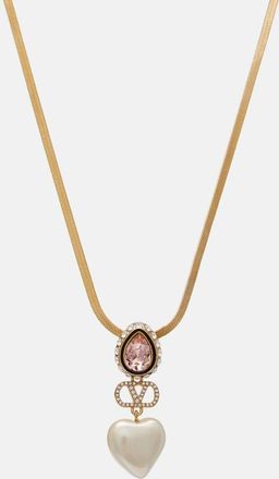 Valentino VLogo embellished necklace