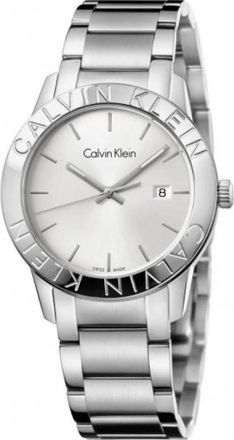 Calvin Klein Zilveren Quartz Horloge - Dames - Horloges - Grijs - ONE Size - Accessoires