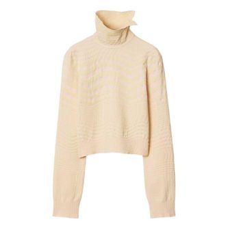 Burberry Warped Houndstooth Turtleneck Sweater, Size XX-Small