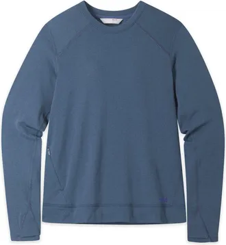 Stio | Womens Trax Power Grid Crew Top, Size Extra Small in Vintage Indigo