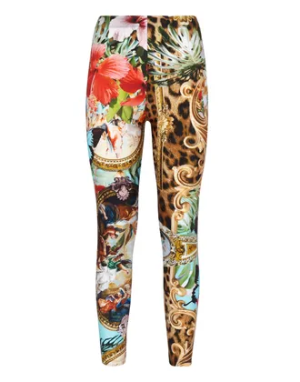 Philipp Plein Leggings Baroque Flowers