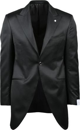 Luigi Bianchi Mantova Giacca Tight - Heren - Business blazers - Zwart - 2XL - Wol - Kostuums