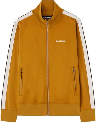 Palm Angels logo-embroidered zip-up jacket - men - Polyester/Polyester - 3XL - Yellow