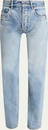 Saint Laurent Relaxed Slim-Leg Ankle Jeans