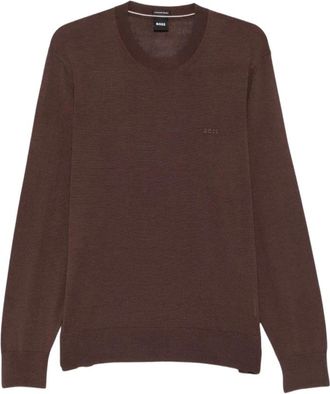 HUGO BOSS Truien & Vesten, Heren, Bruin, L, Wol, Leno Trui
