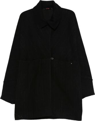 Ma+ single-breasted coat - Black