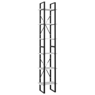 Berkfield Home 6-Tier Book Cabinet White 40x30x210 cm Engineered Wood | Size: 40 x 30 x 210 cm
