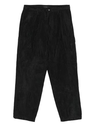 Labrum London pleat-texture cargo pants - men - Fabric - M - Black