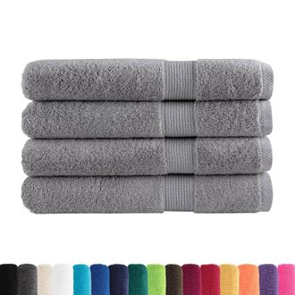 Berkfield Home Premium Towels SOLUND 4pcs Grey 100x200cm 600gsm