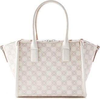 Emporio Armani Black Beige Pattern Double Handle Bag