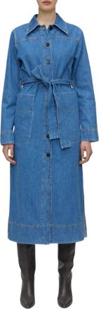 Closed Womens Long Belted Dress In Blue