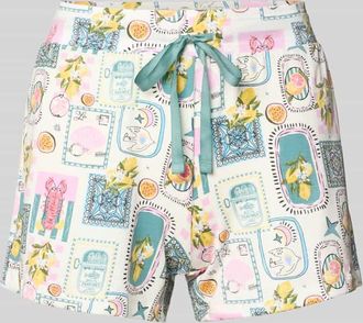 Skiny Skiny Pyjama-Shorts im Allover-Look in Offwhite, Gr&ouml;&szlig;e 36