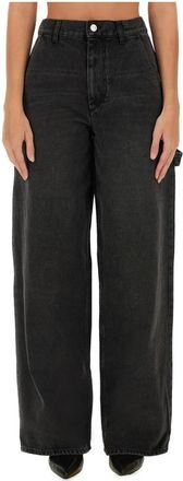 Isabel Marant Solene Jeans - Dames - Loose Fit Jeans - Zwart - S - Katoen - Jeans